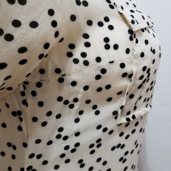 Maeve top 0 Bagatelle Button Down polka dot print long sleeve Anthropologie - Picture 6 of 16